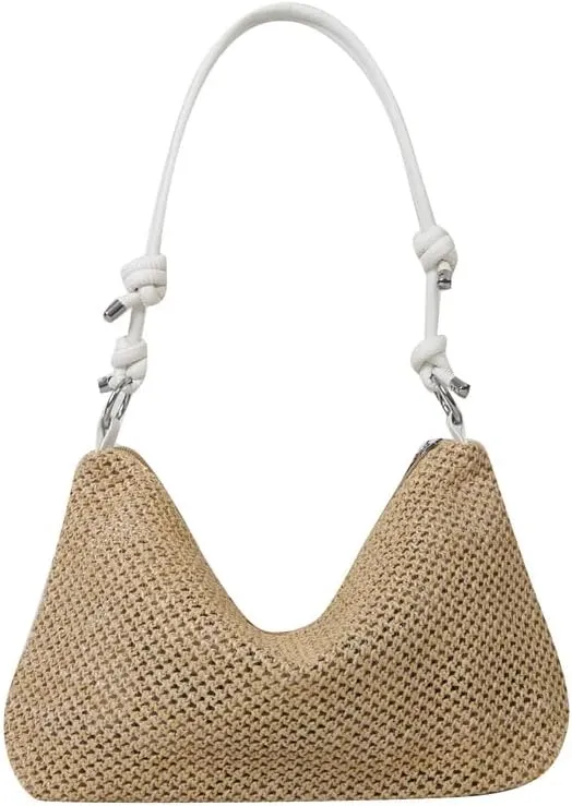 2025 new Straw Clutch Bag Cute Summer Beach Bags For Women Rattan Purses Straw Handbags Small Bucket Bag Travel Crossbody