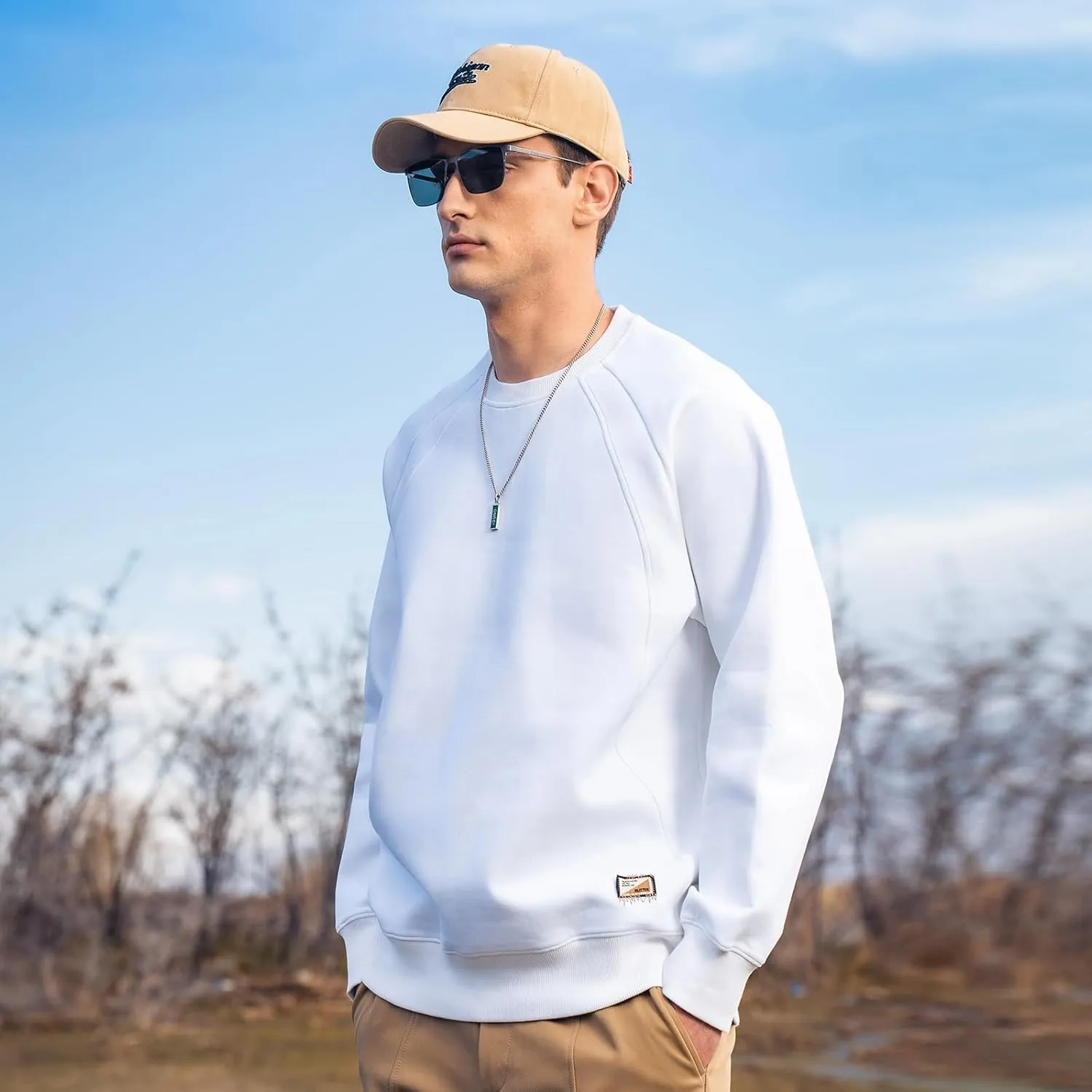 370g heavy pineapple pattern autumn men's sweatshirt round neck jacket long sleeve inner wear spring and autumn style top