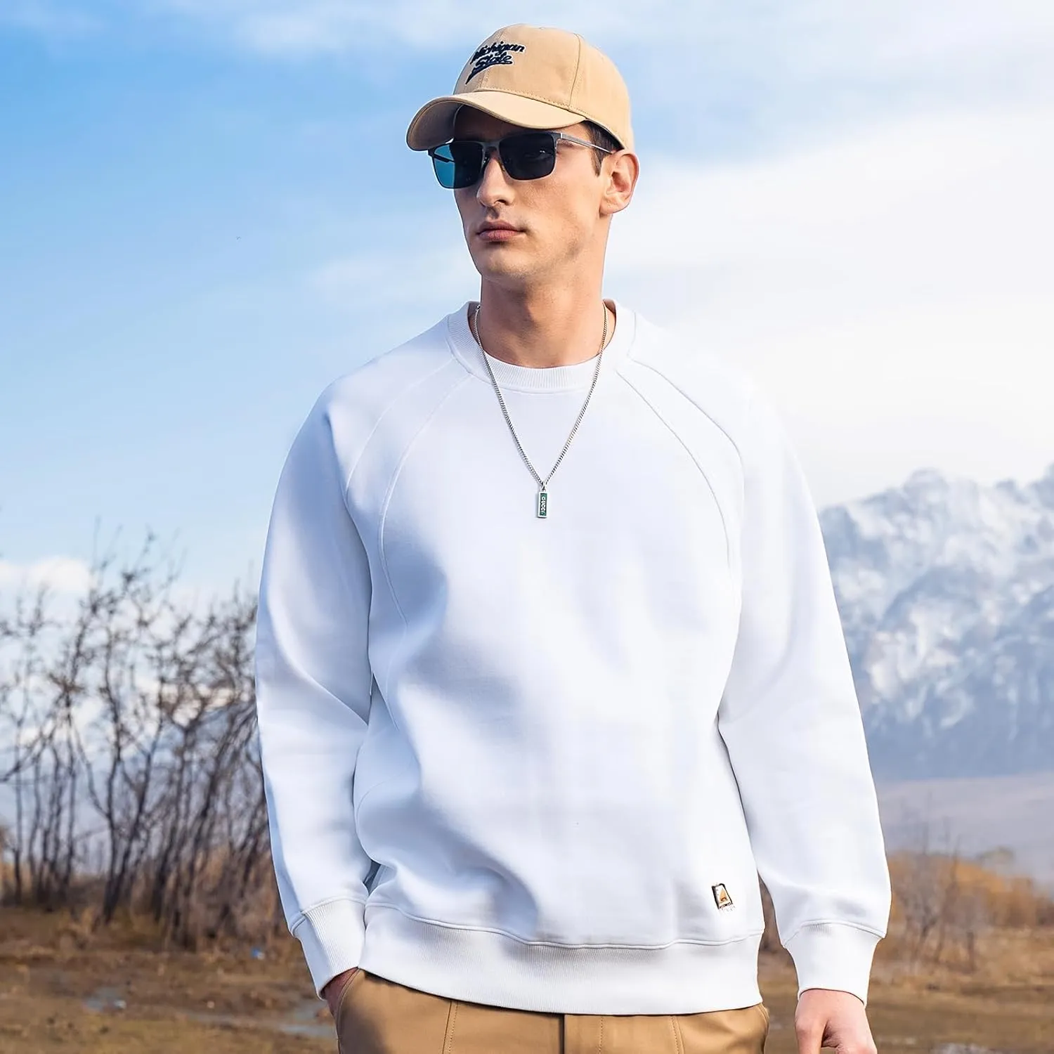 370g heavy pineapple pattern autumn men's sweatshirt round neck jacket long sleeve inner wear spring and autumn style top