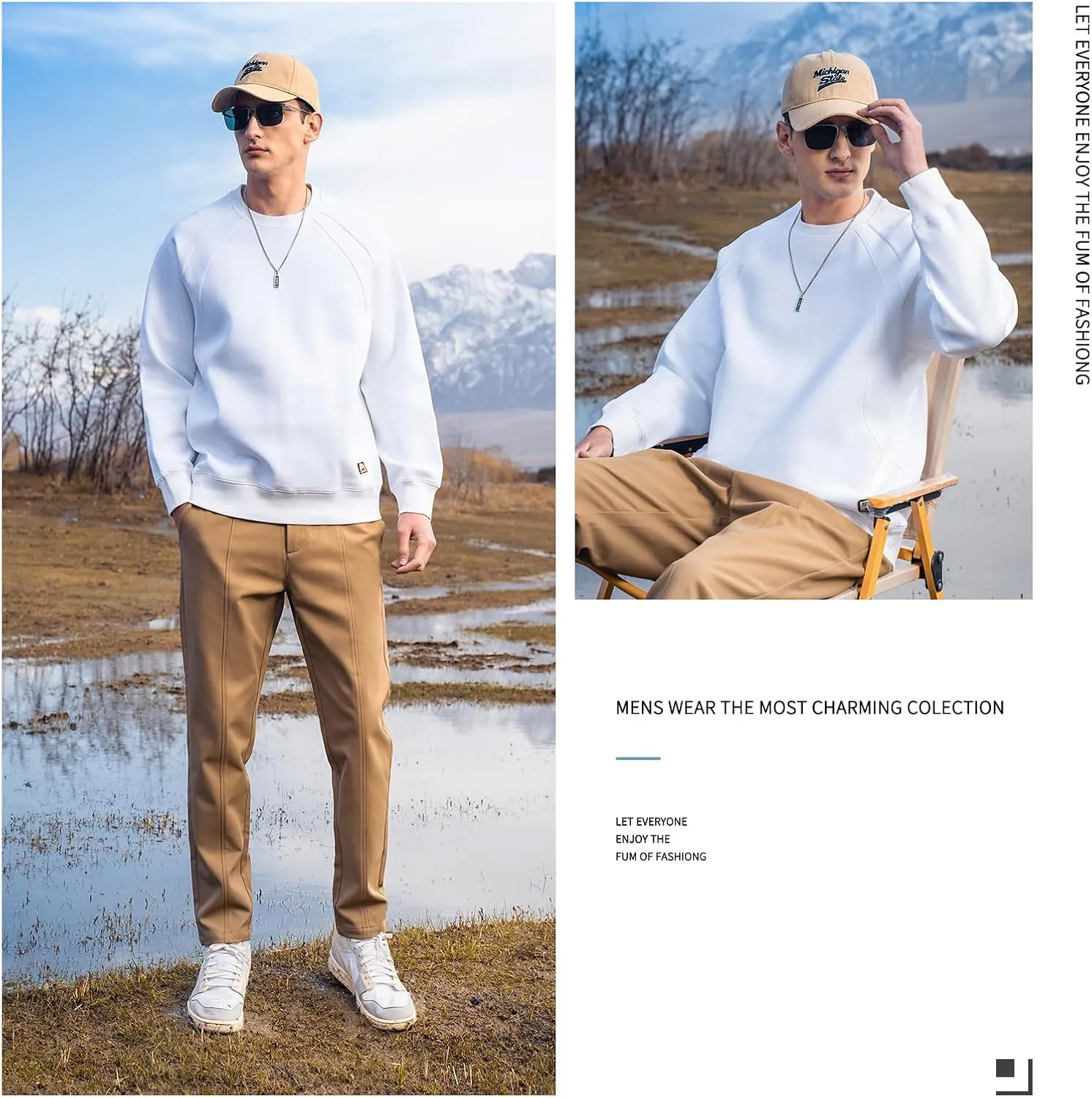 370g heavy pineapple pattern autumn men's sweatshirt round neck jacket long sleeve inner wear spring and autumn style top