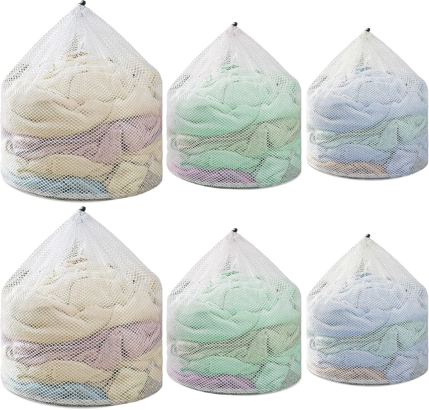 3Pcs Laundry Mesh Wash Bags, Drawstring Net Laundry Bag for Washing Machine, Mesh Laundry Wash Bags for Home Dorm Hotel Travel Use