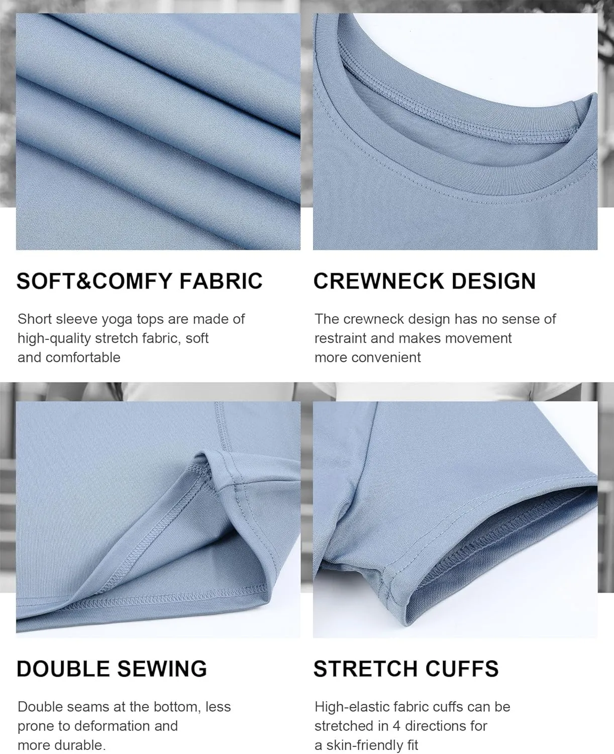 4 Pack Women Workout Shirts Short Sleeve Workout Tops for Women Dry Fit Compression Shirt for Yoga Gym