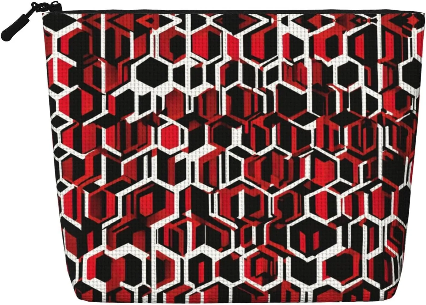 Abstract Geometric Pattern Print Cosmetic Bags for Women Large Capacity Purse Travel Toiletry Zipper Storage Pouch
