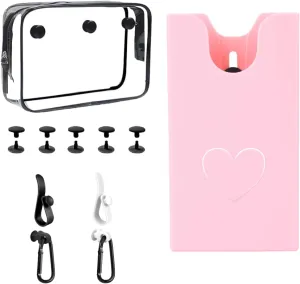 Accessories for Bogg Bag, Clear Toiletry Bag Compatible for Beach Bag, Cell Phone Holder, Hooks and Key Chain Set