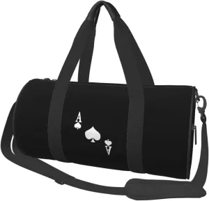 Ace of Spades Poker Convertible Garment Bag with Shoulder Strap, Carry on Garment Duffel Bag for Men Women - Rolling Foldable for Travel Luggage Bags (Black)