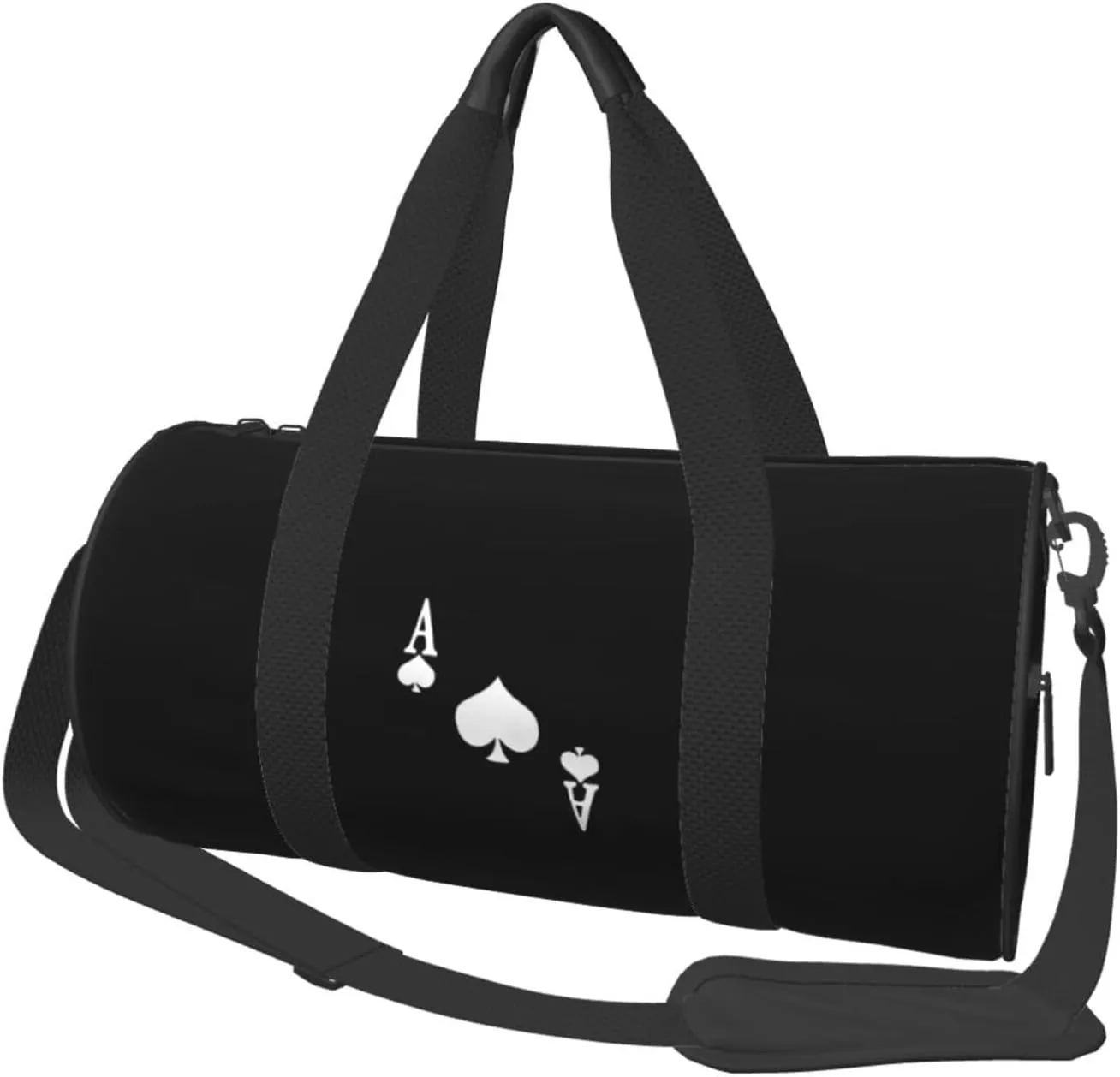 Ace of Spades Poker Convertible Garment Bag with Shoulder Strap, Carry on Garment Duffel Bag for Men Women - Rolling Foldable for Travel Luggage Bags (Black)