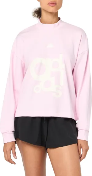 adidas Women's Printed French Terry Loose Sweatshirt