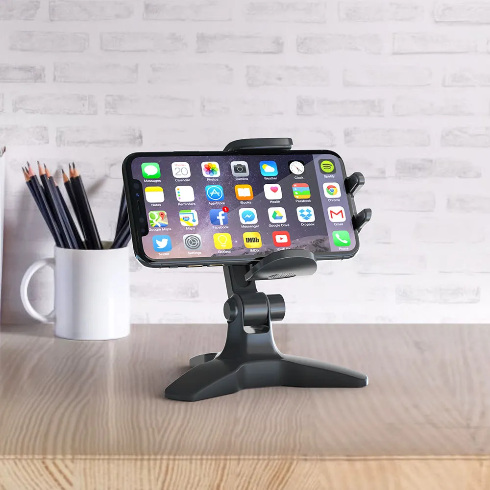 Adjustable Tripod Base Phone Holder Stand