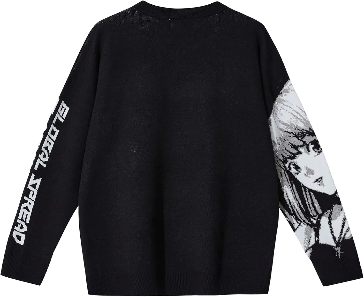 Anime Girl Figure Sweater Graphic Long Sleeve Oversize Knitwear Sweatshirt Unisex 3D