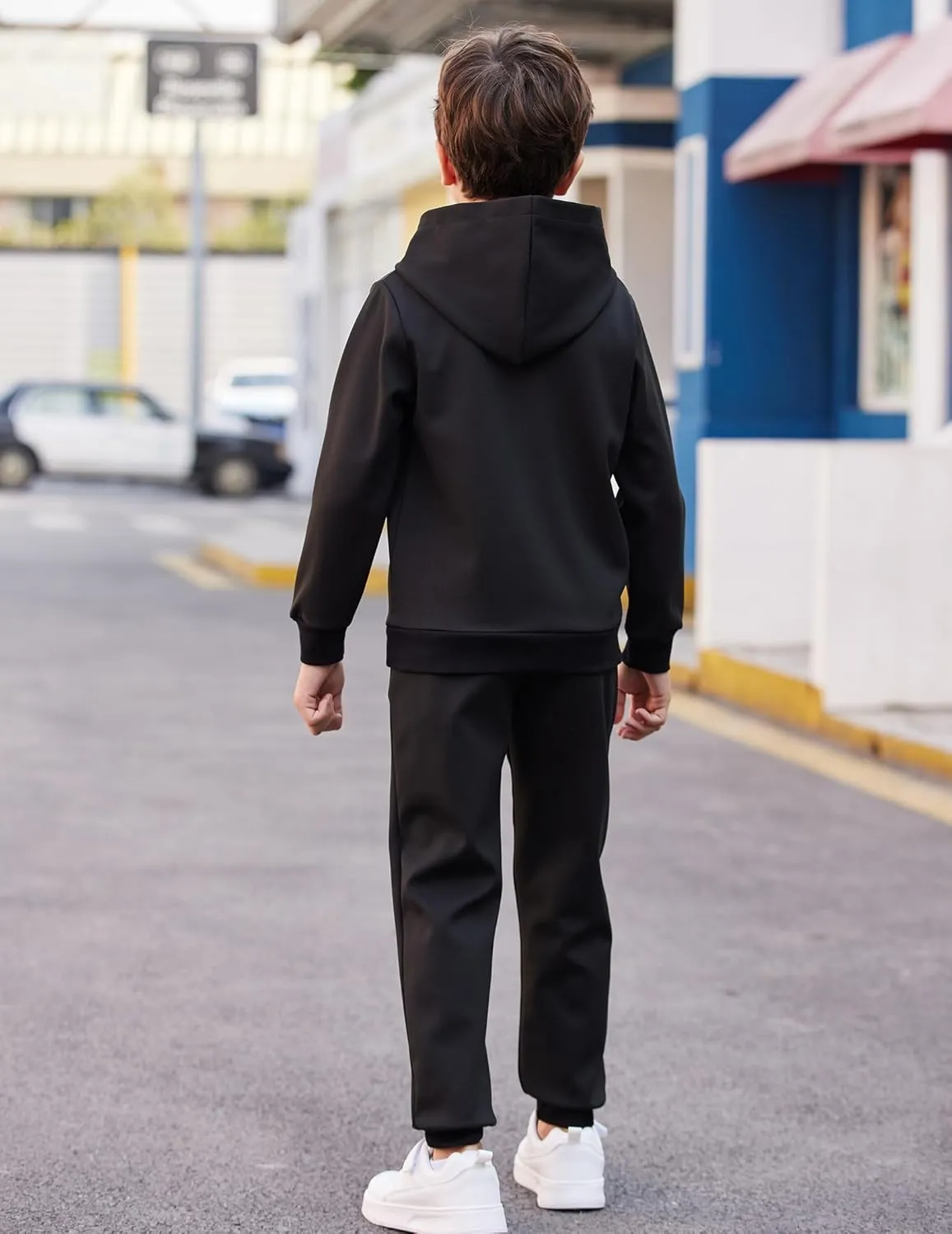 Arshiner 2 Piece Outfit Boys Pullover Hoodies Sweatshirt Suit For Kids Tracksuit Set