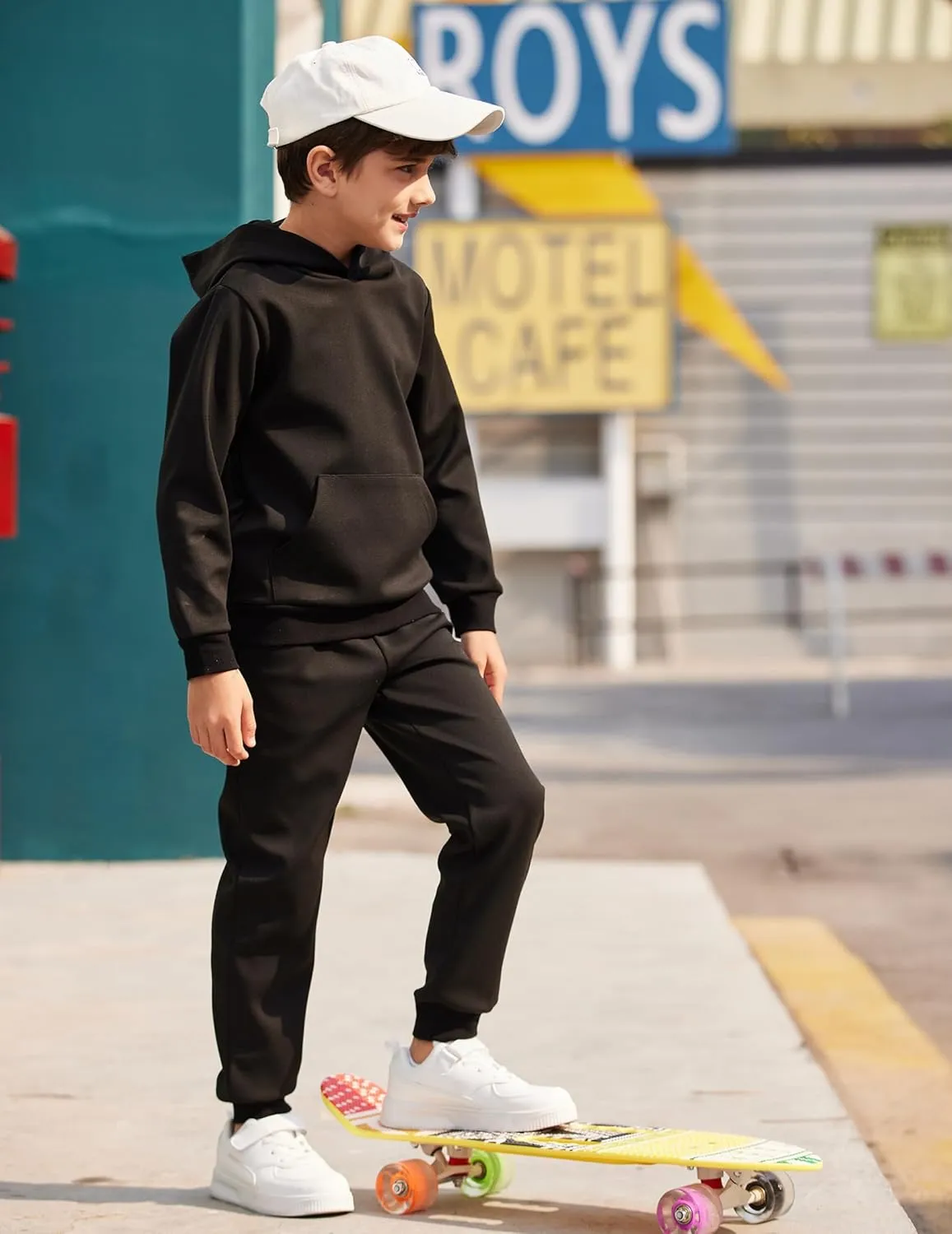 Arshiner 2 Piece Outfit Boys Pullover Hoodies Sweatshirt Suit For Kids Tracksuit Set