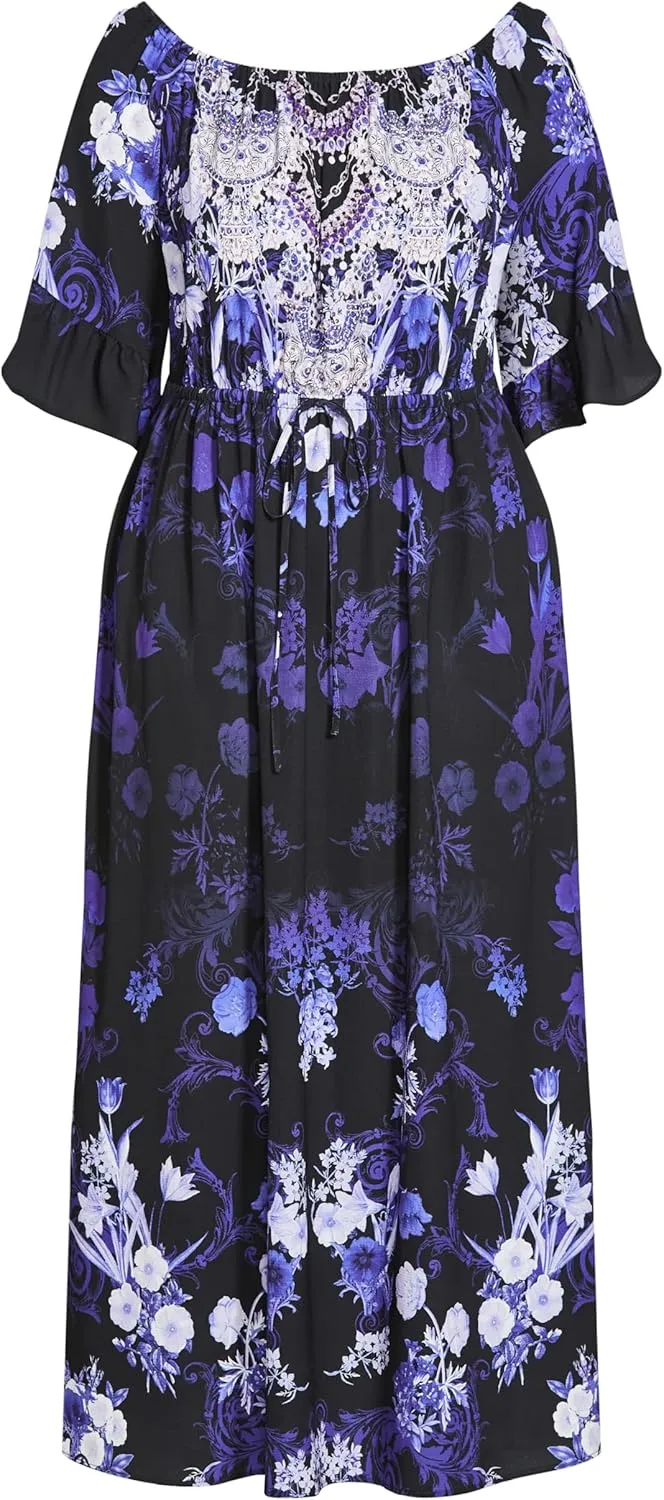 Avenue Women's Plus Size Maxi Getaway Beaded