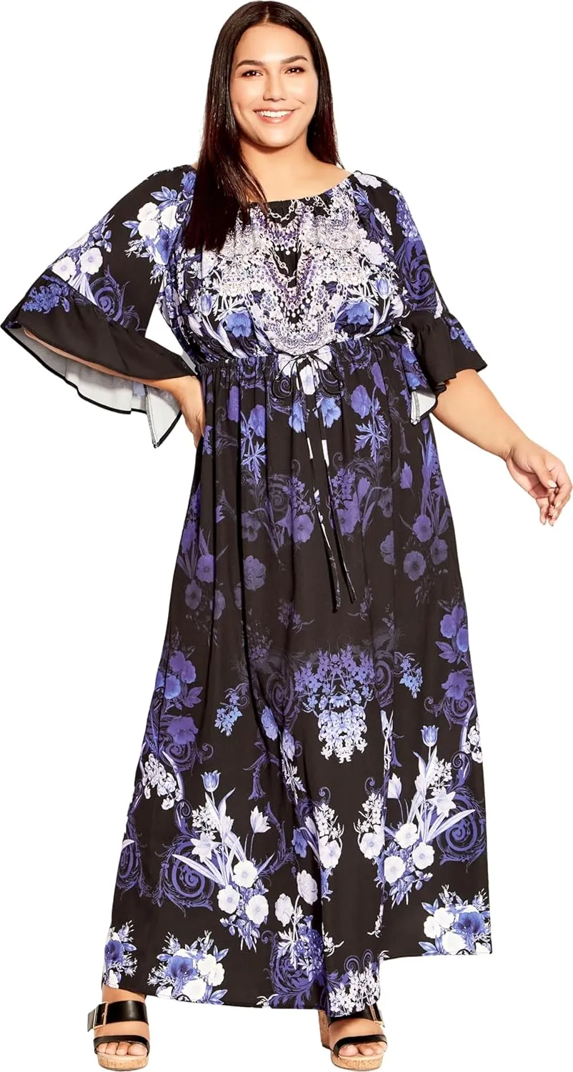 Avenue Women's Plus Size Maxi Getaway Beaded