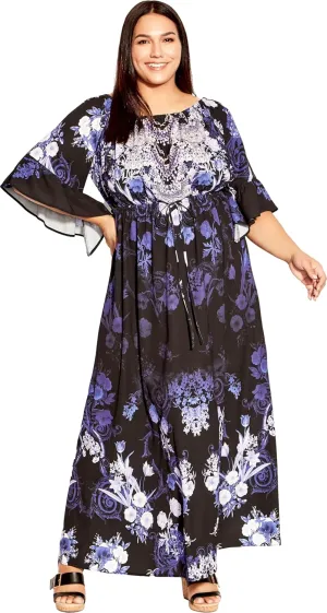 Avenue Women's Plus Size Maxi Getaway Beaded