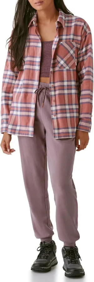BASS OUTDOOR Womens Long-Sleeve Flannel Shirt  Classic Plaid Button-up