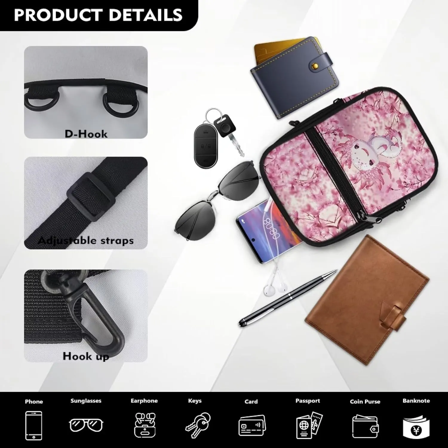 BIGCARJOB Womens Crossbody Purse Mini Backpack Crossbody Bags Sling Shoulder Handbags Crossbody Fanny Pack
