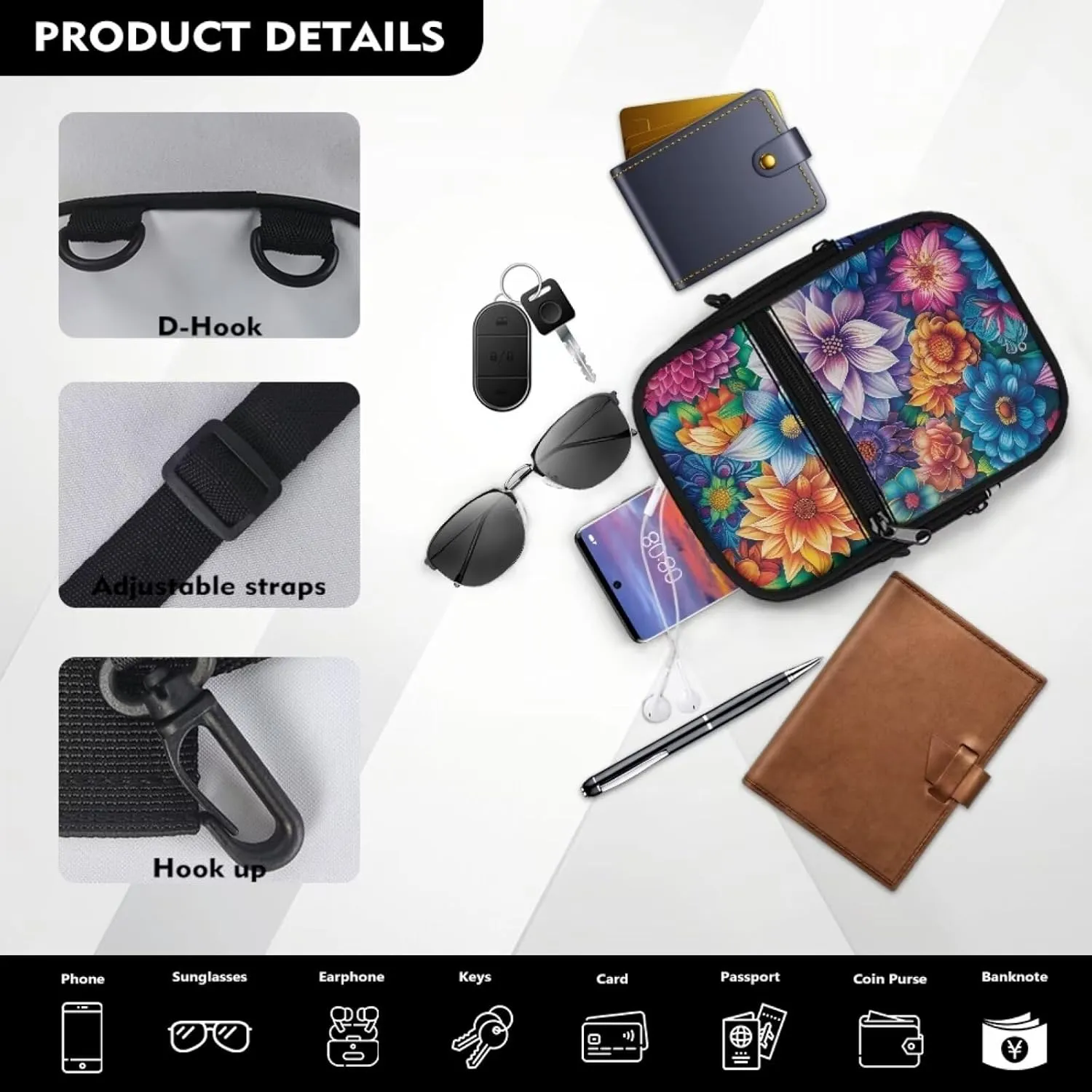 BIGCARJOB Womens Crossbody Purse Mini Backpack Crossbody Bags Sling Shoulder Handbags Crossbody Fanny Pack