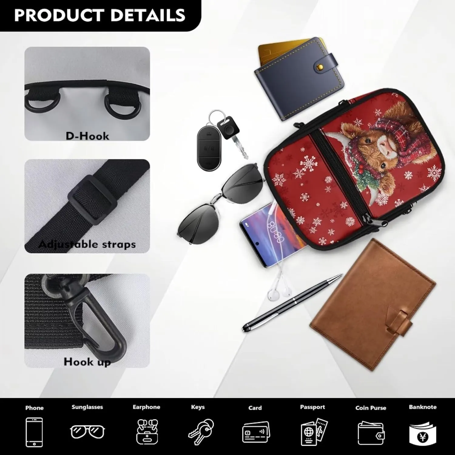 BIGCARJOB Womens Crossbody Purse Mini Backpack Crossbody Bags Sling Shoulder Handbags Crossbody Fanny Pack
