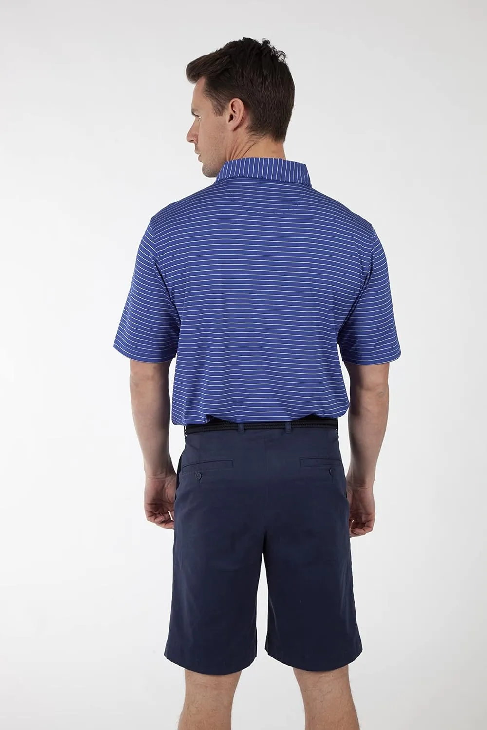 Bobby Jones Golf Apparel - Performance RTJ Cypress Stripe Short Sleeve Golf Polo for Men