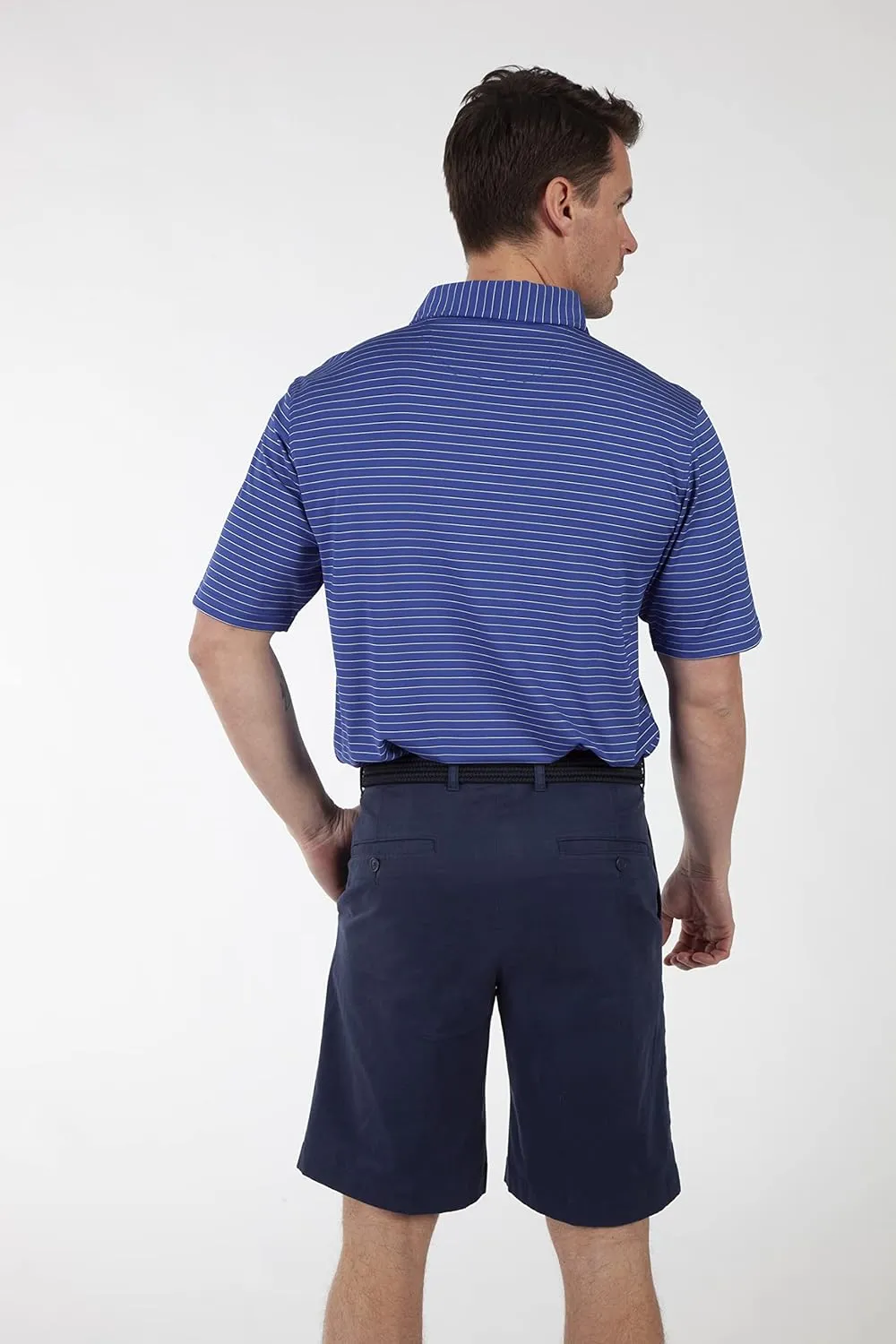 Bobby Jones Golf Apparel - Performance RTJ Cypress Stripe Short Sleeve Golf Polo for Men