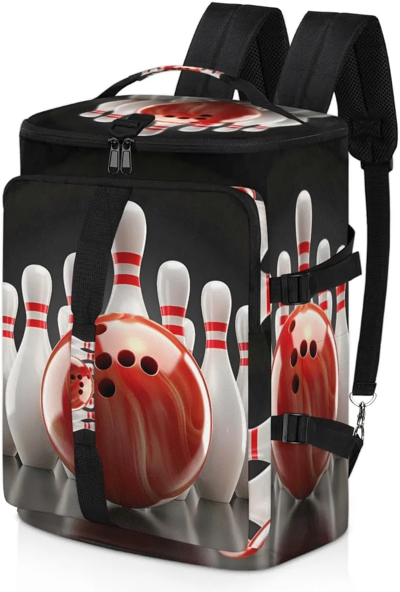 Bowling Ball Sports Travel Backpack Carry On Flight Approved for Men Women, Lightweight Large Luggage Weekender Casual Daypack Backpacks for Traveling Airplane