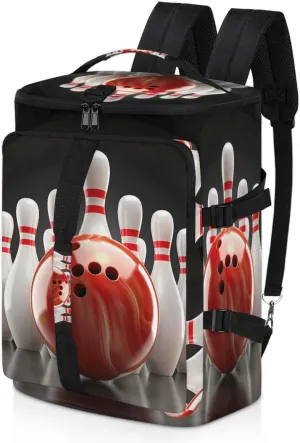 Bowling Ball Sports Travel Backpack Carry On Flight Approved for Men Women, Lightweight Large Luggage Weekender Casual Daypack Backpacks for Traveling Airplane