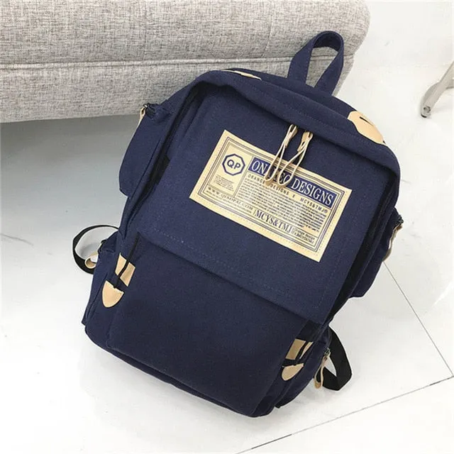 Brand fashion backpack women Bag School bags for teenager girls boys
