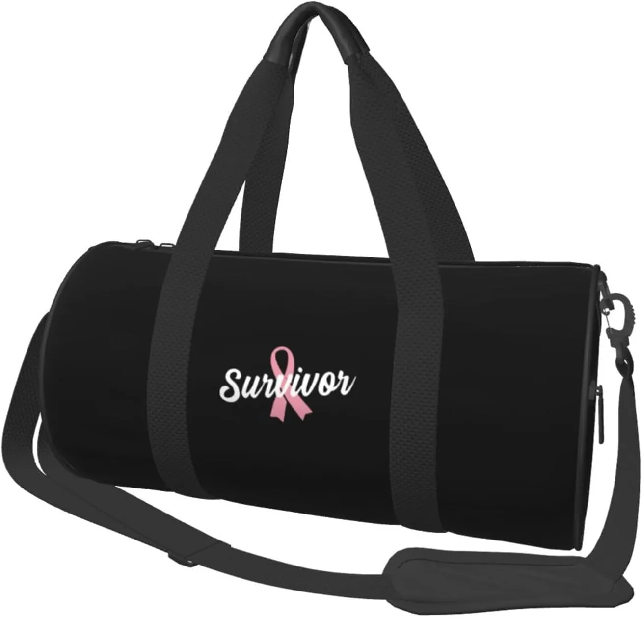 Breast Cancer Survivor Home Convertible Garment Bag with Shoulder Strap, Carry on Garment Duffel Bag for Men Women - Rolling Foldable for Travel Luggage Bags (Black)