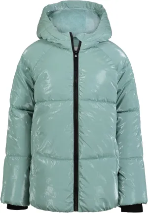 Calvin Klein Girls' Short Length Hooded Winter Puffer Jacket with Fleece Lining