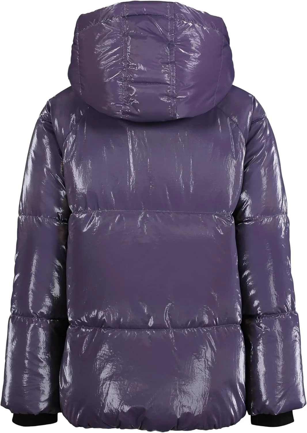 Calvin Klein Girls' Short Length Hooded Winter Puffer Jacket with Fleece Lining