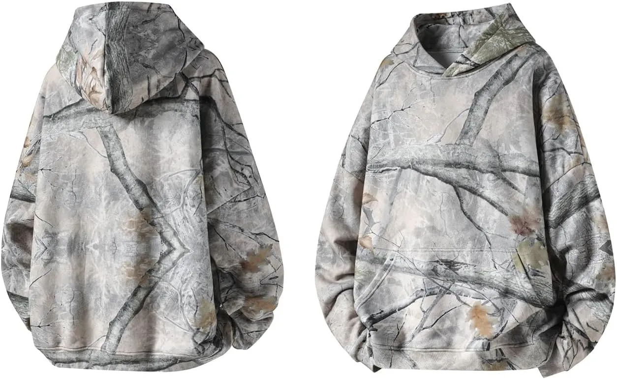 Camo Hoodie Leopard Print Top Sweatshirt Y2k Graphic Oversized Womens Pullover Long Sleeve with Pocket