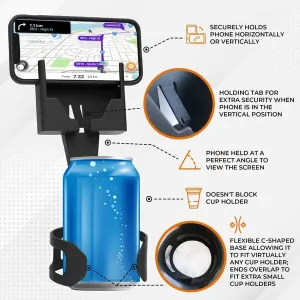 Car Phone Holder  Phone & Cup Holder
