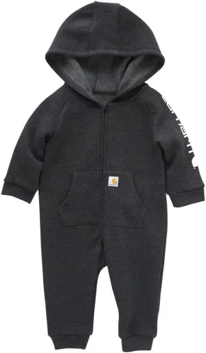 Carhartt baby-boys Long-sleeve Hooded Zip-up Footless Jumpsuit One-piece Hoodie