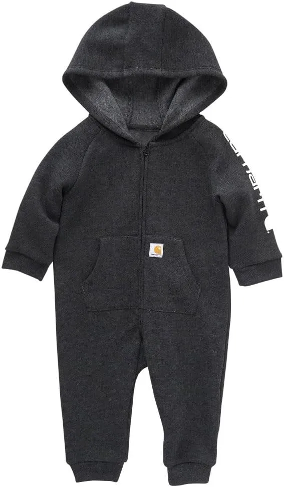 Carhartt baby-boys Long-sleeve Hooded Zip-up Footless Jumpsuit One-piece Hoodie