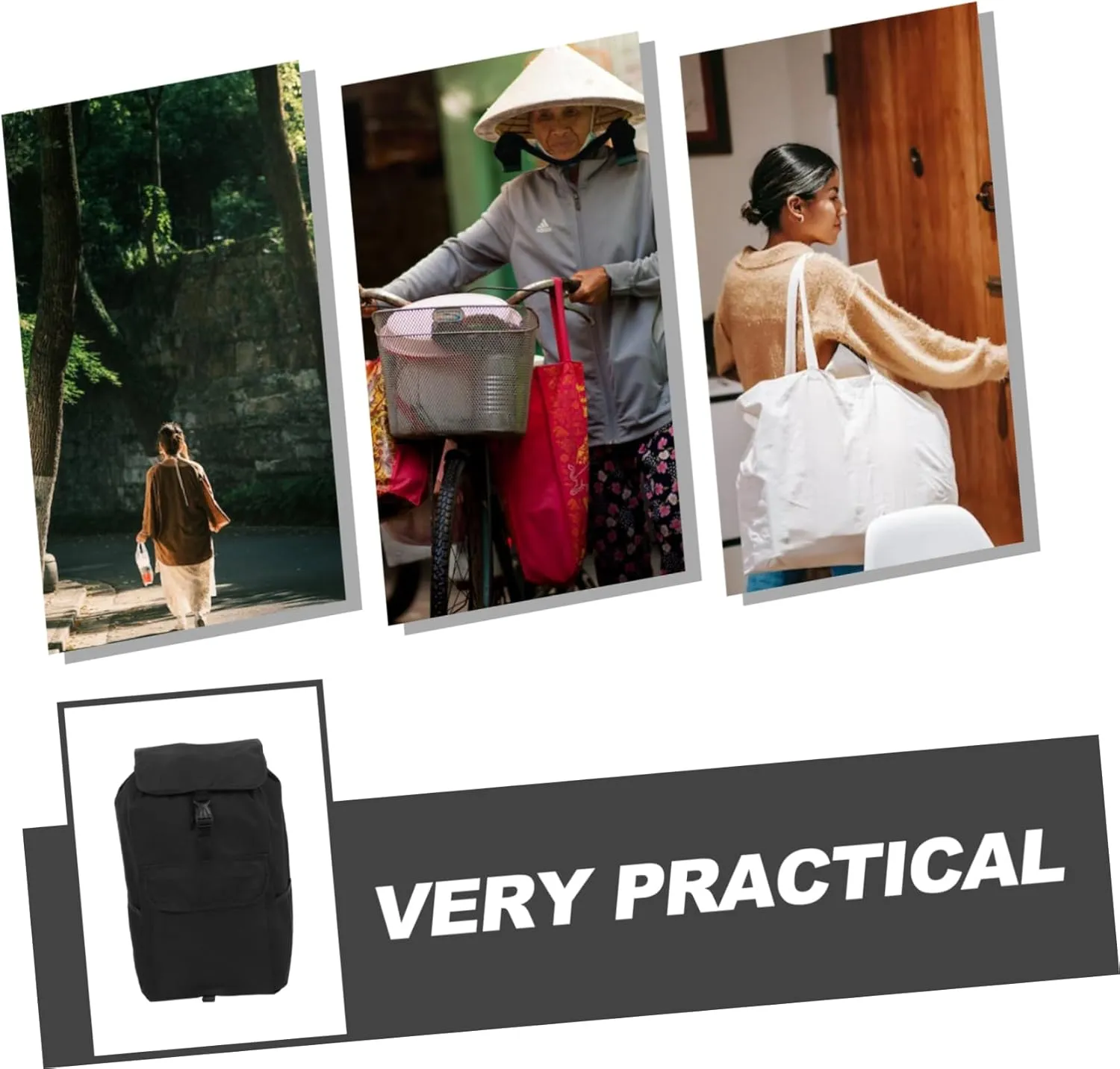 Ciieeo Thick Oxford Fabric Trolley Bag Shopping Cart Cloth Bag Black Collapsible Trolley Liner