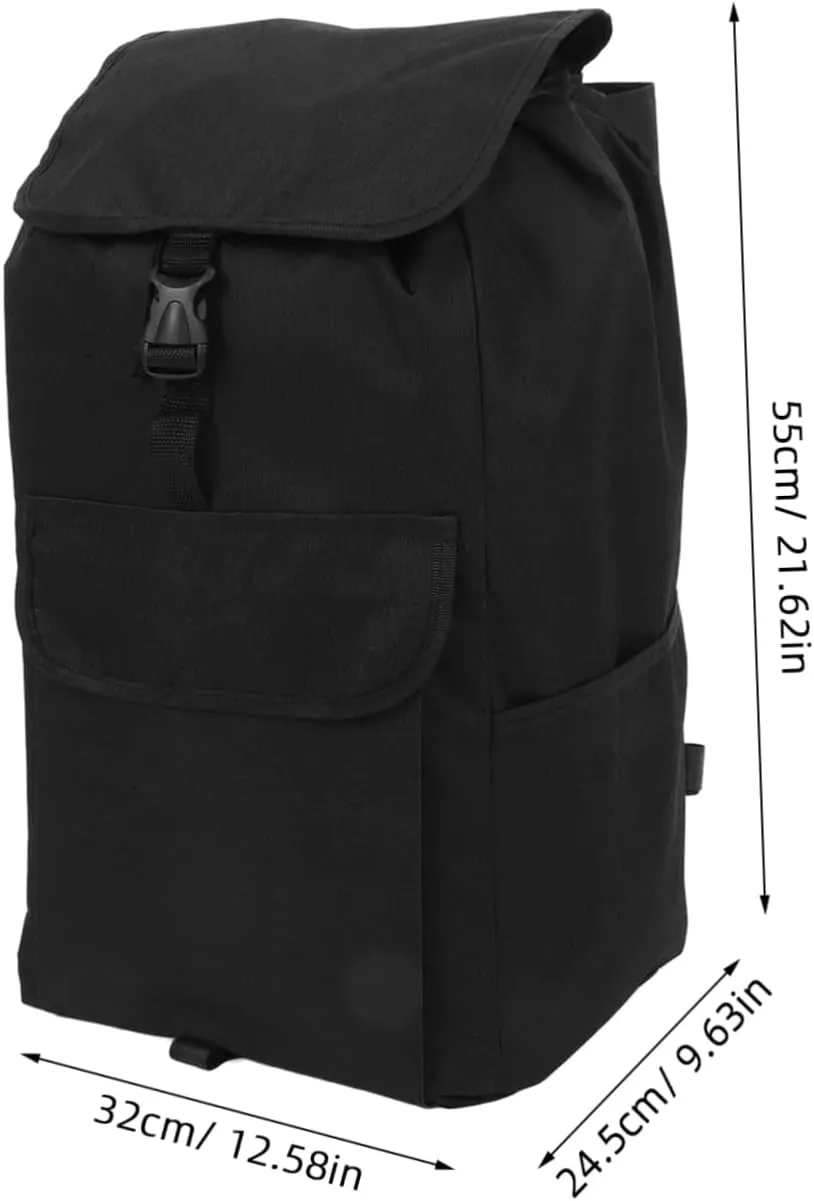 Ciieeo Thick Oxford Fabric Trolley Bag Shopping Cart Cloth Bag Black Collapsible Trolley Liner