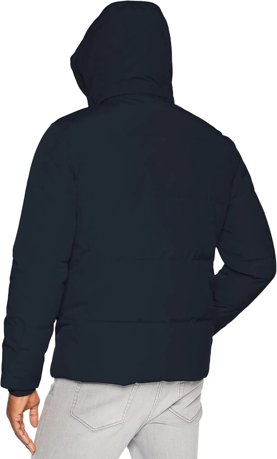 Cole Haan Men's Short Down Parka with Hooded Down Coat