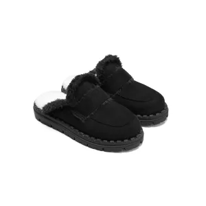 Cozy Luxe Mules - Black