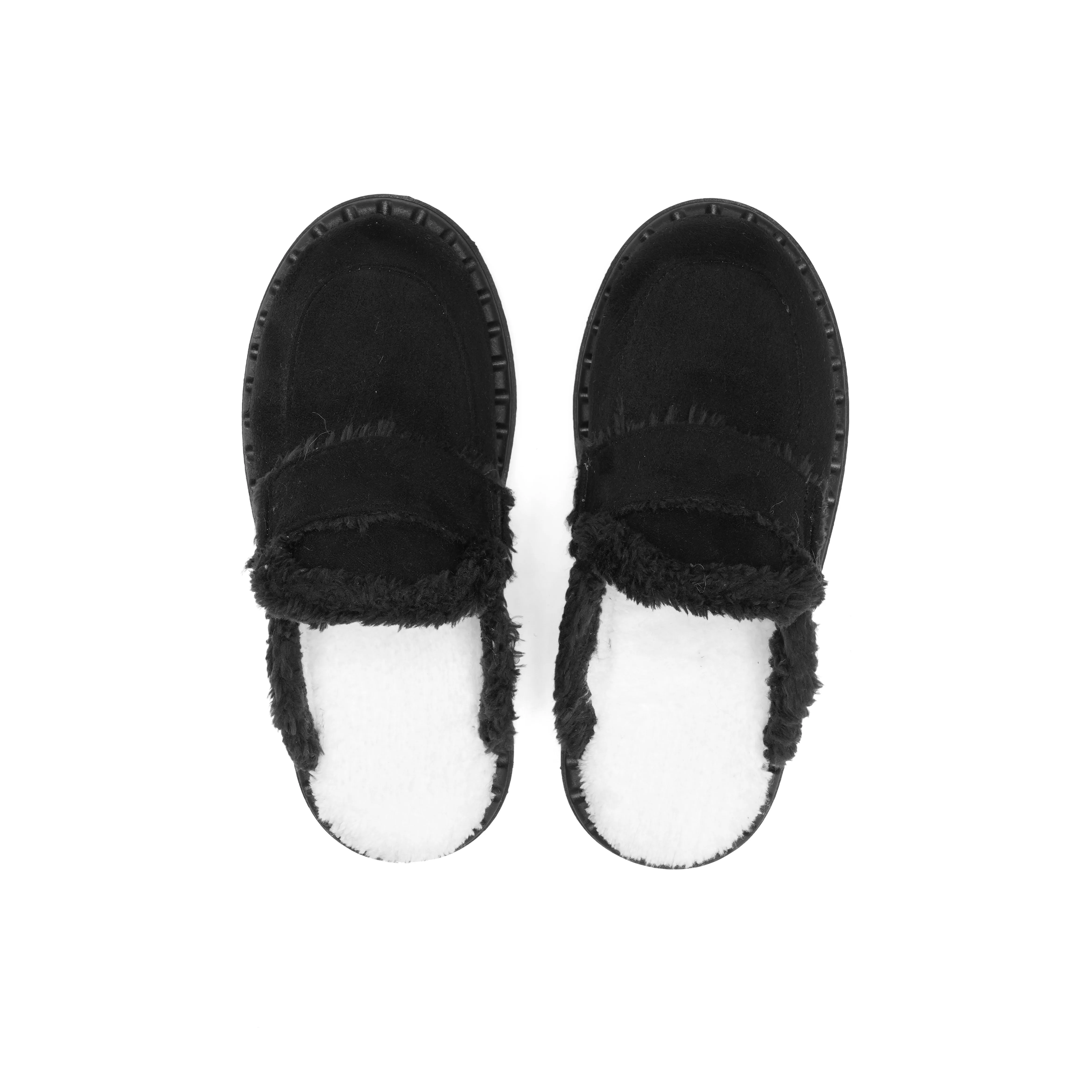 Cozy Luxe Mules - Black