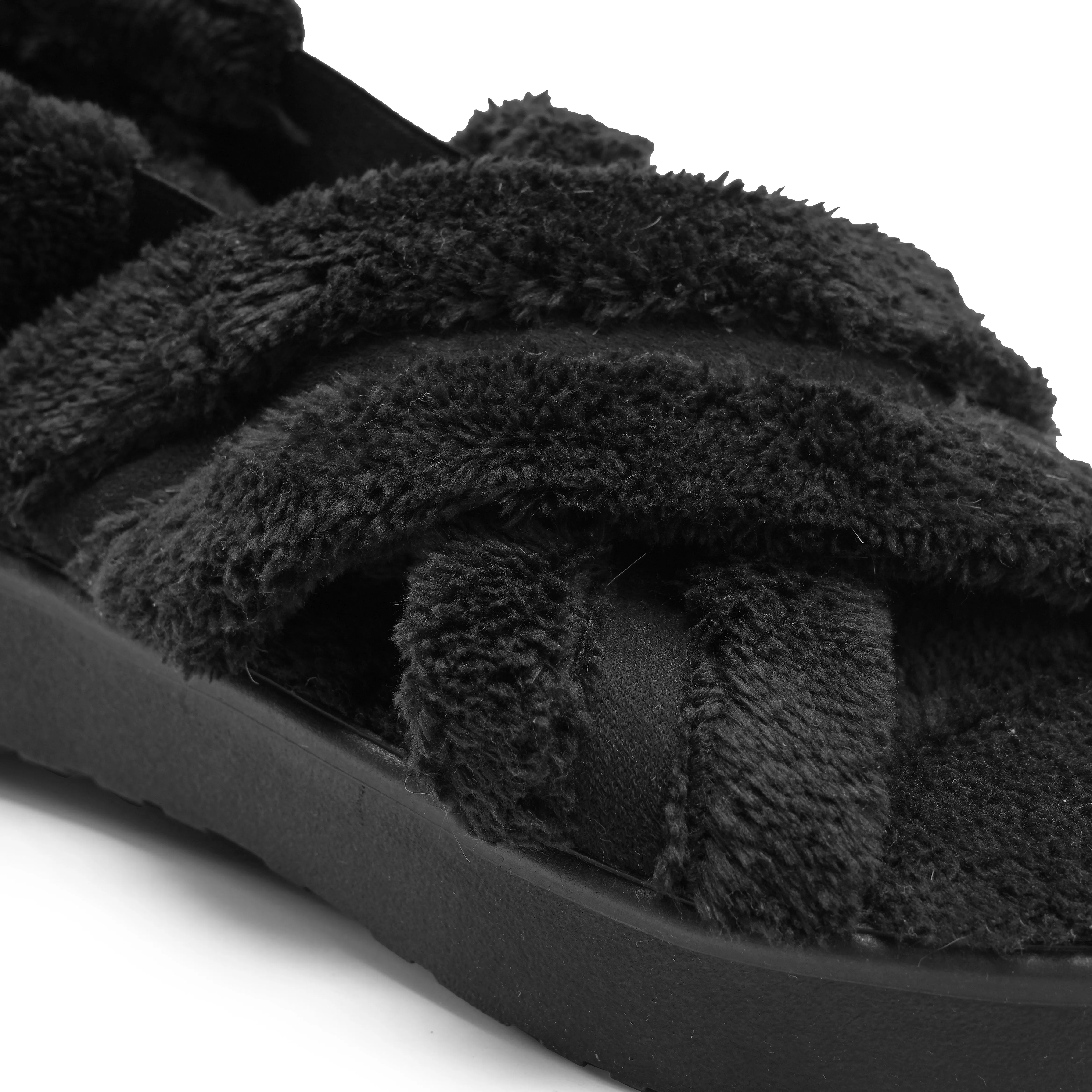 Criss-Cross Cloud Slides - Black