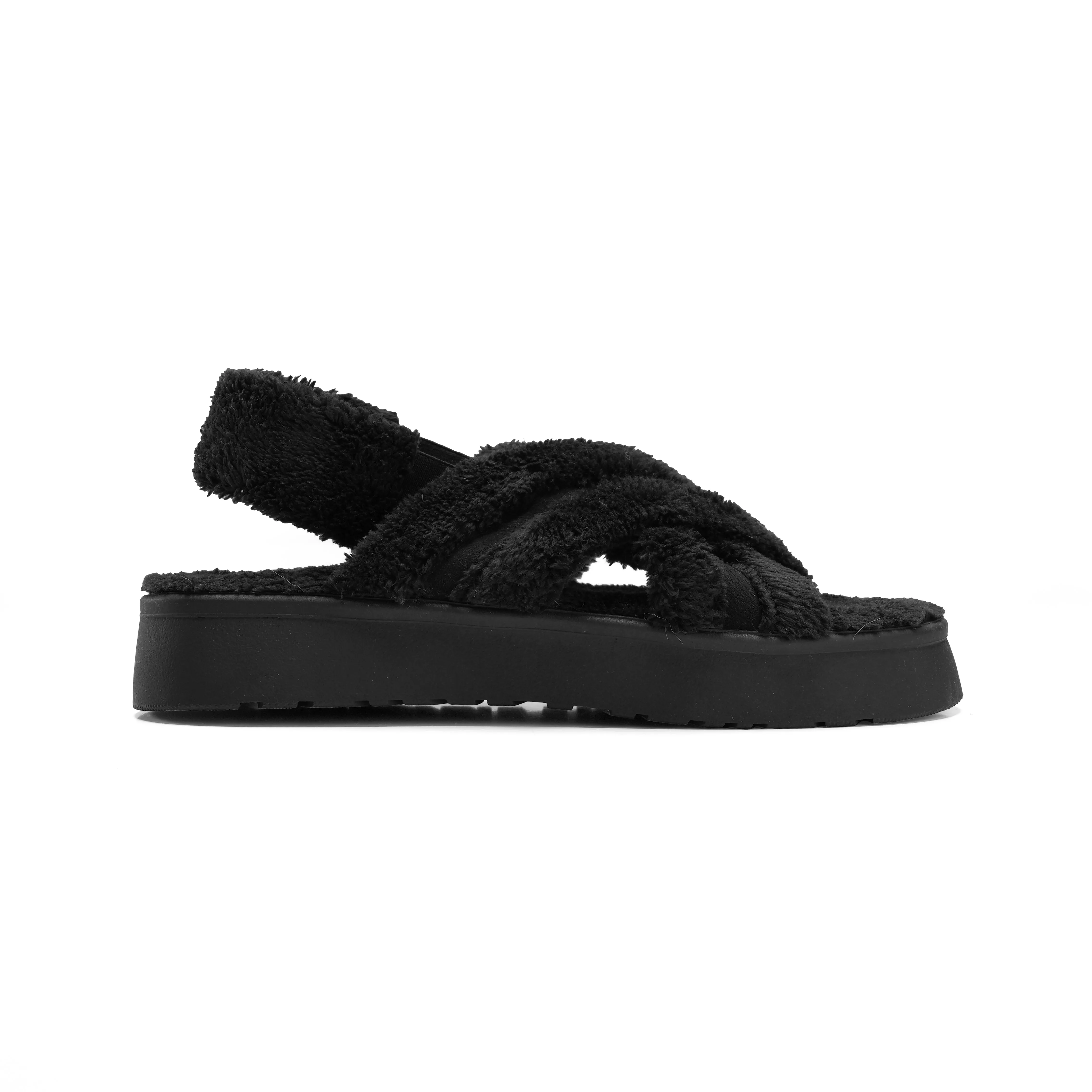 Criss-Cross Cloud Slides - Black