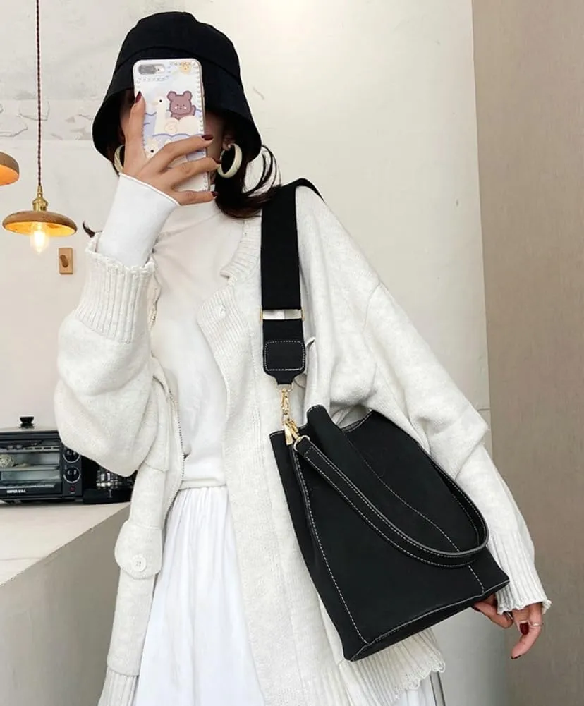 Crossbody Bags for Women PU Leather Tote Bag Shoulder Purse Velvet Retro Satchel Hobo Handbags 2024
