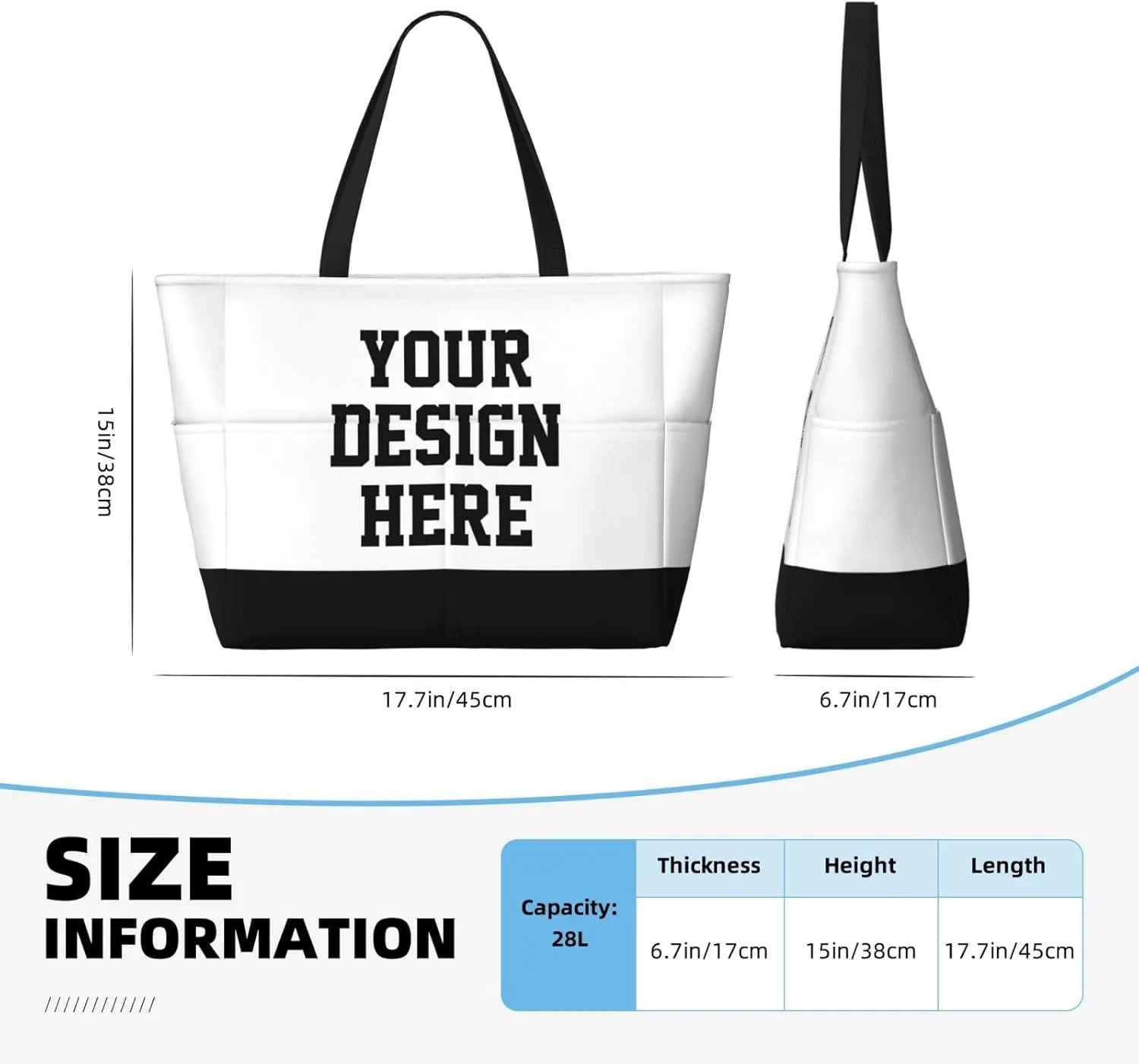 Custom Tote Bags For Women Add Your Picture Logo Text Custom Bags With Logo