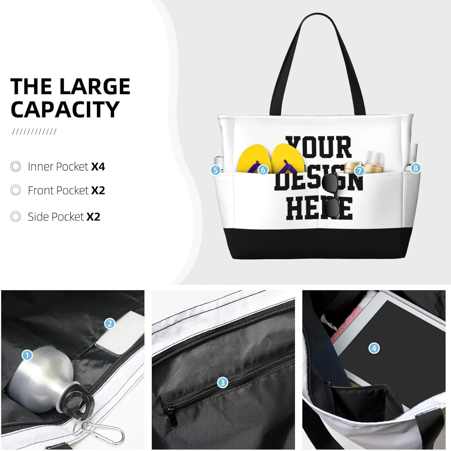 Custom Tote Bags For Women Add Your Picture Logo Text Custom Bags With Logo