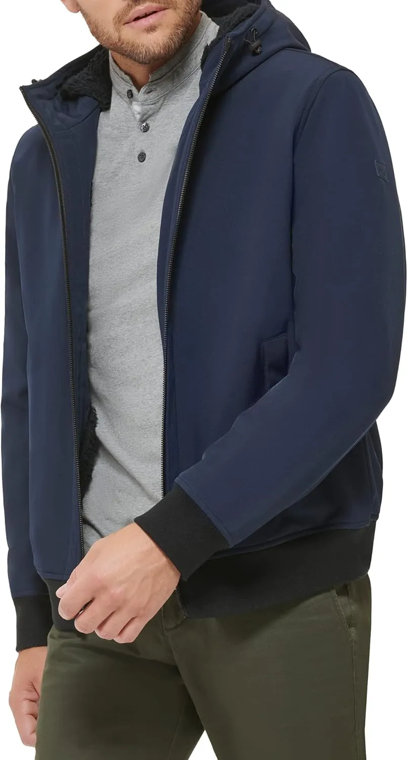 Dockers Men's Softshell Sherpa Lined Bomber Jacket