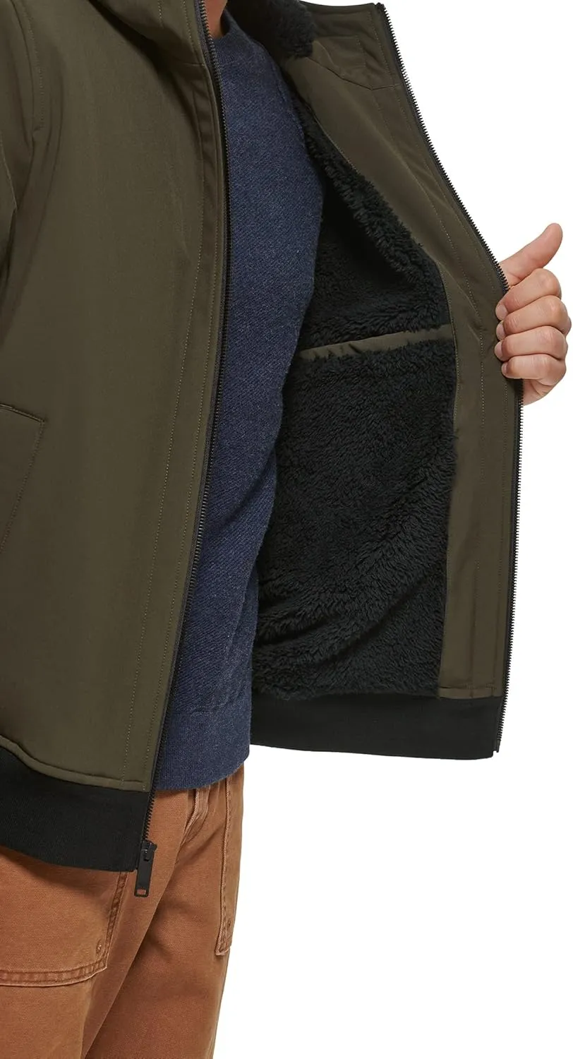 Dockers Men's Softshell Sherpa Lined Bomber Jacket
