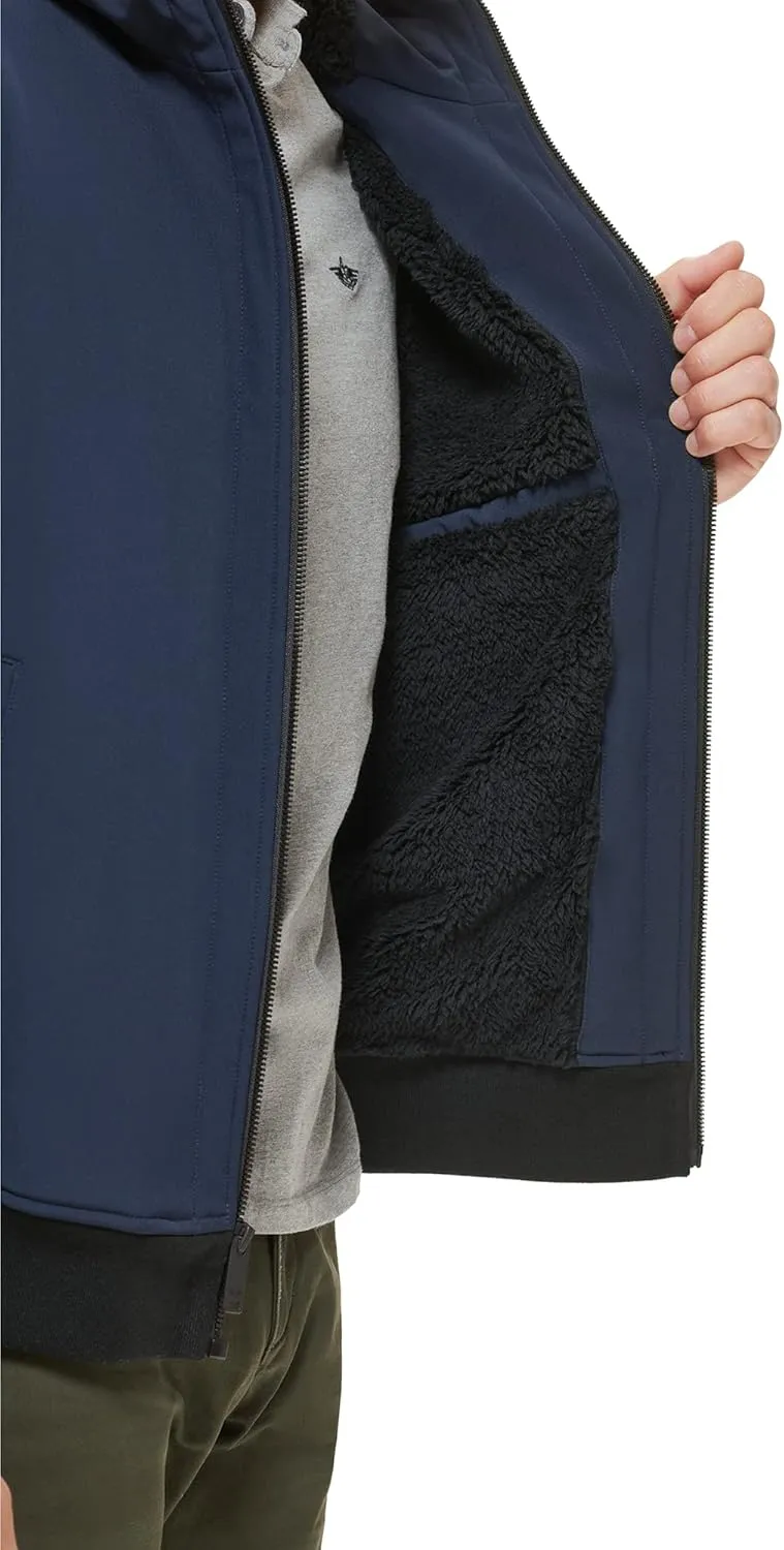 Dockers Men's Softshell Sherpa Lined Bomber Jacket
