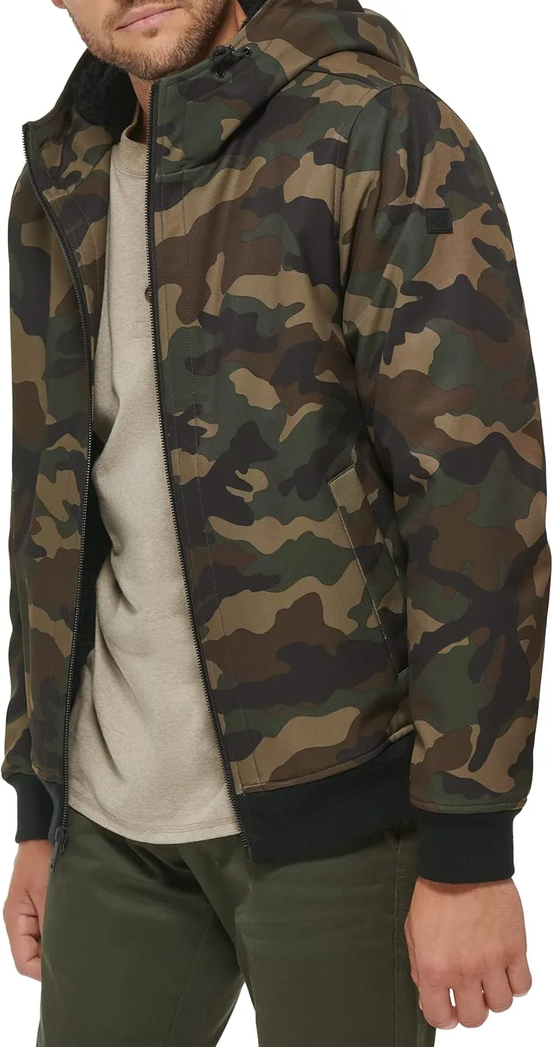 Dockers Men's Softshell Sherpa Lined Bomber Jacket