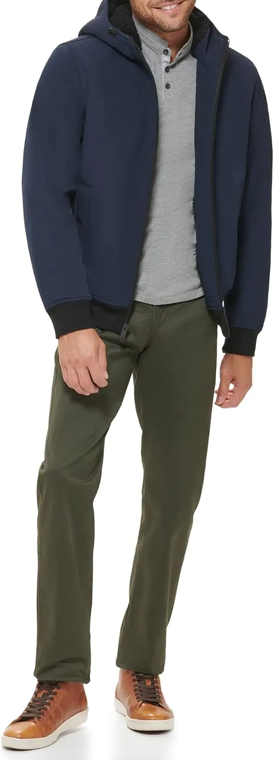 Dockers Men's Softshell Sherpa Lined Bomber Jacket
