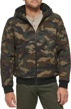 Dockers Men's Softshell Sherpa Lined Bomber Jacket